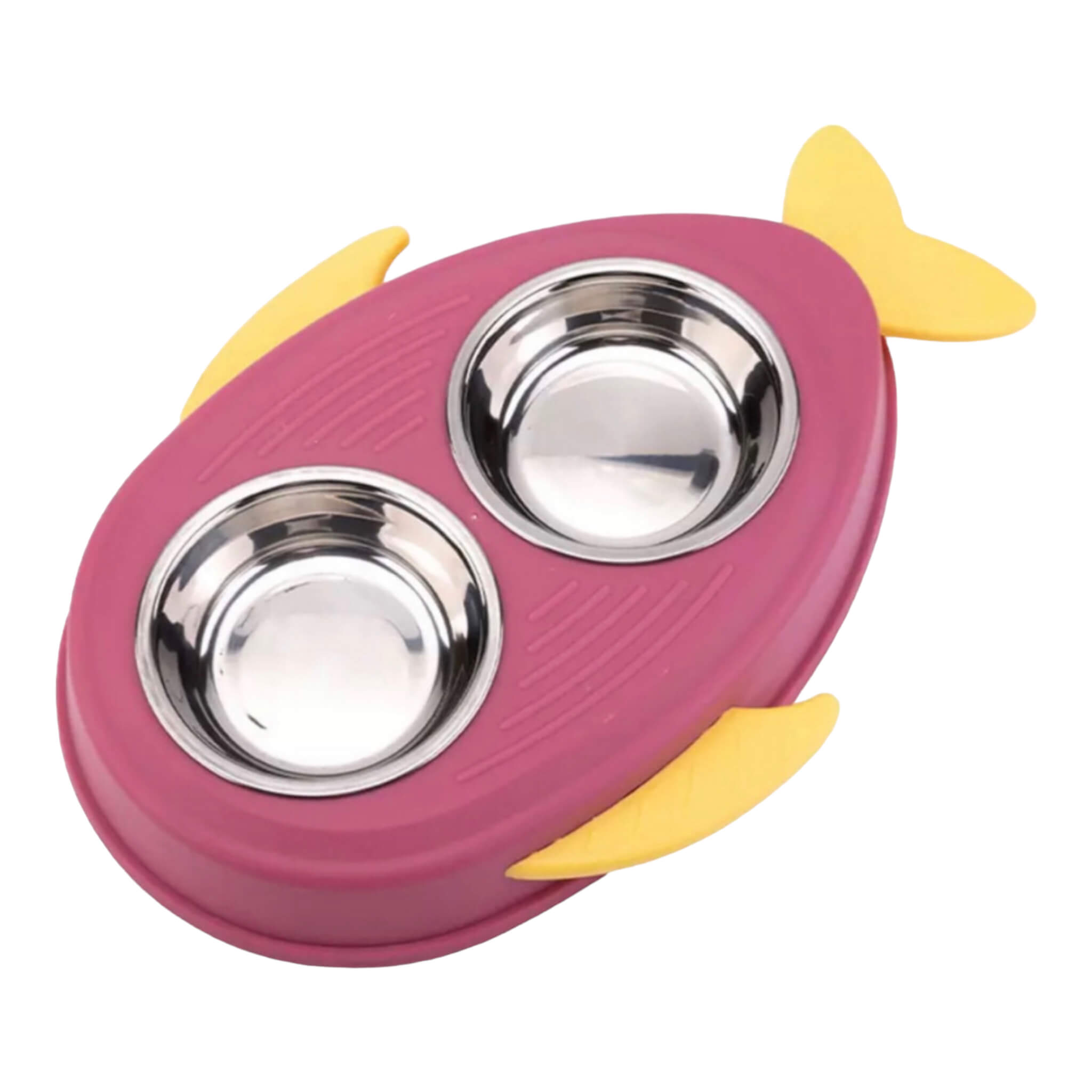 Pet Stainless Steel Feeder dog&Cat Bowl Food & Water Bowl Tilted Drip Proof