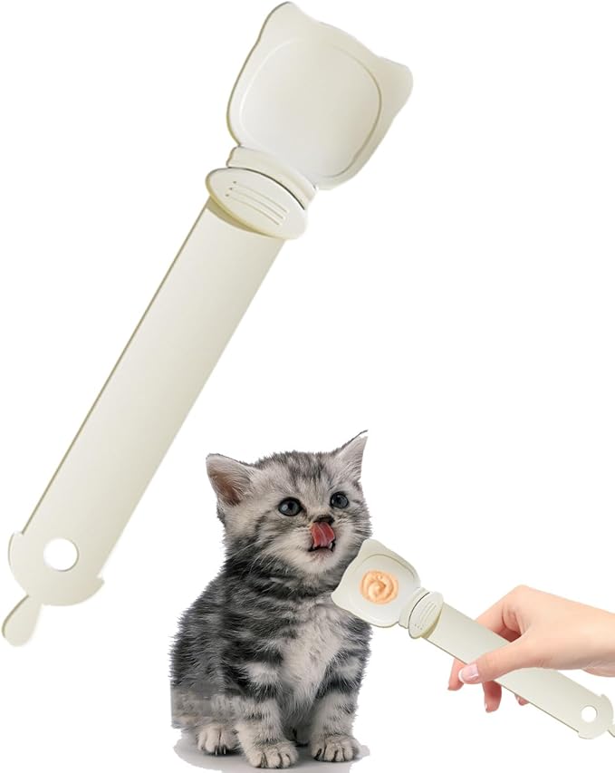 Pet Strip Feeder,Snack Scoop Cat Bar Squeezer Pet Feeding Spoon Strip Extruder | Multifunctional Food Spoon Cat Strip Squeezer Safe And Easy To Use For Liquid Snacks Halatua