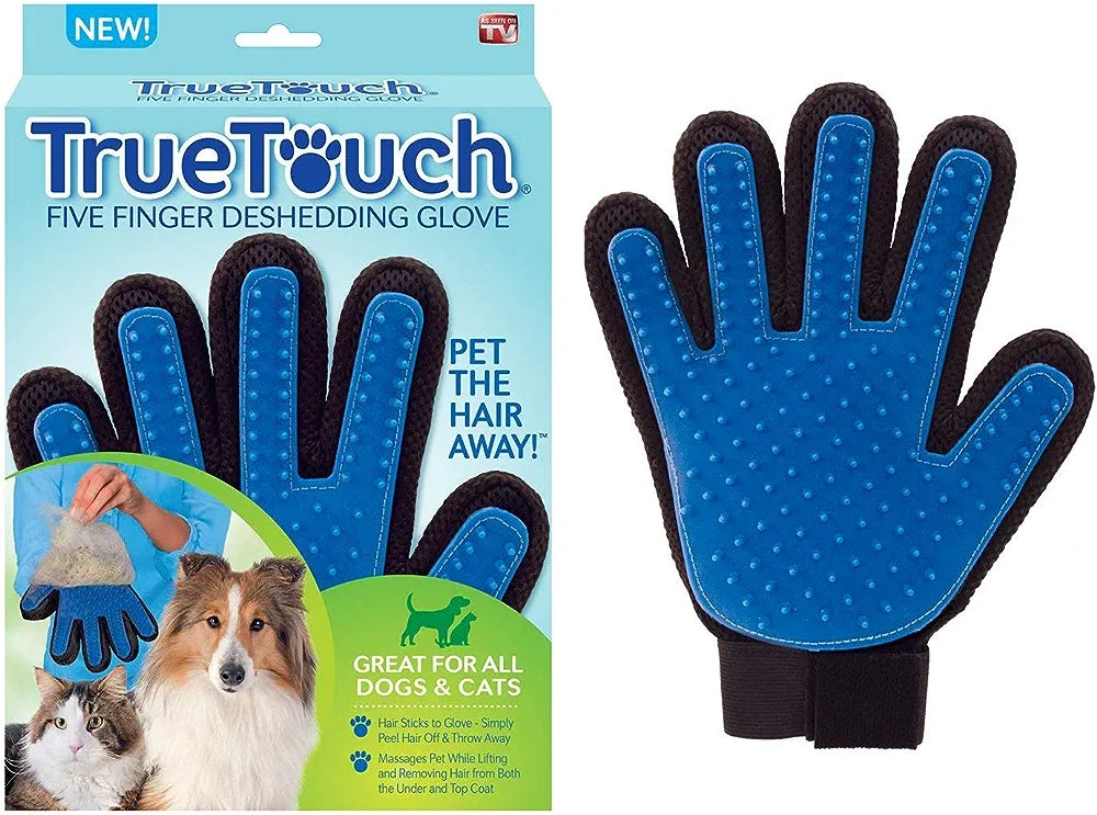True Touch five finger DE shedding glove