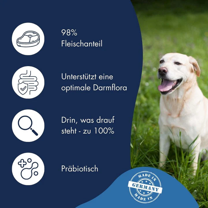 Dr.Clauder's Wet Food with Poultry Hearts for Adult Dogs (Up to 12 Months) 800 gr