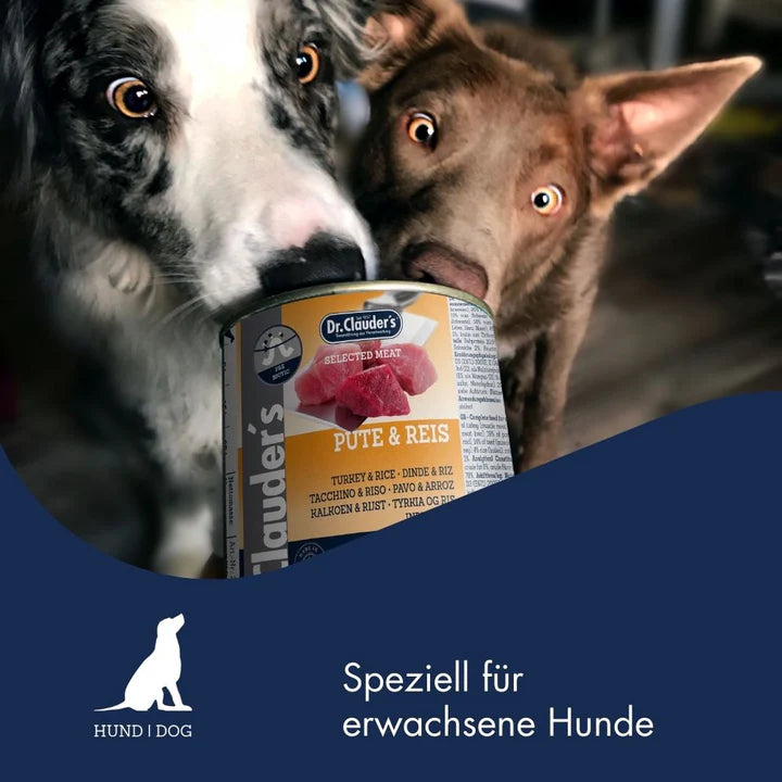 Dr.Clauder's Wet Food with Turkey & Rice for Adult Dogs 800 gr