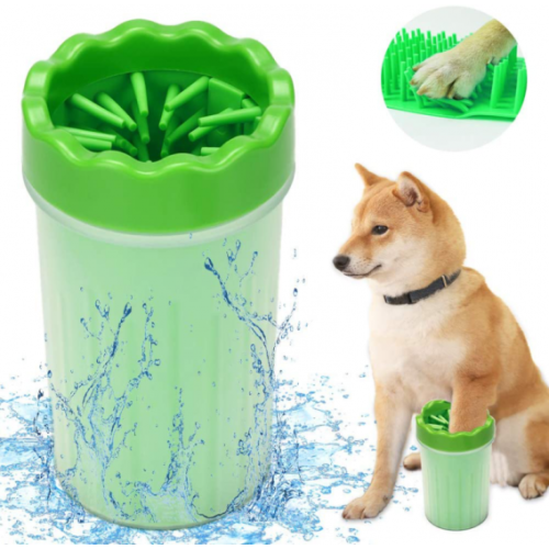 Dog Grooming Foot/Paw Washing Cup, Pet Paw Cleaner, Portable Dog Washer with Feet Soft Silicone Bristles