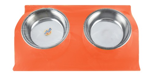 Pets Feeder Bowl Stainless Steel Double Bowl Pet Double Bowl Anti Collision and Anti Leakage Detection Pet Food Dog Bowl Cat Bowl