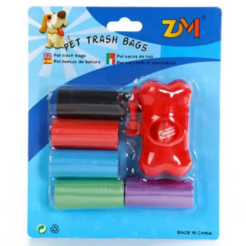 ZM Bone Shaped Pet Poop Bag Dispenser with Refills