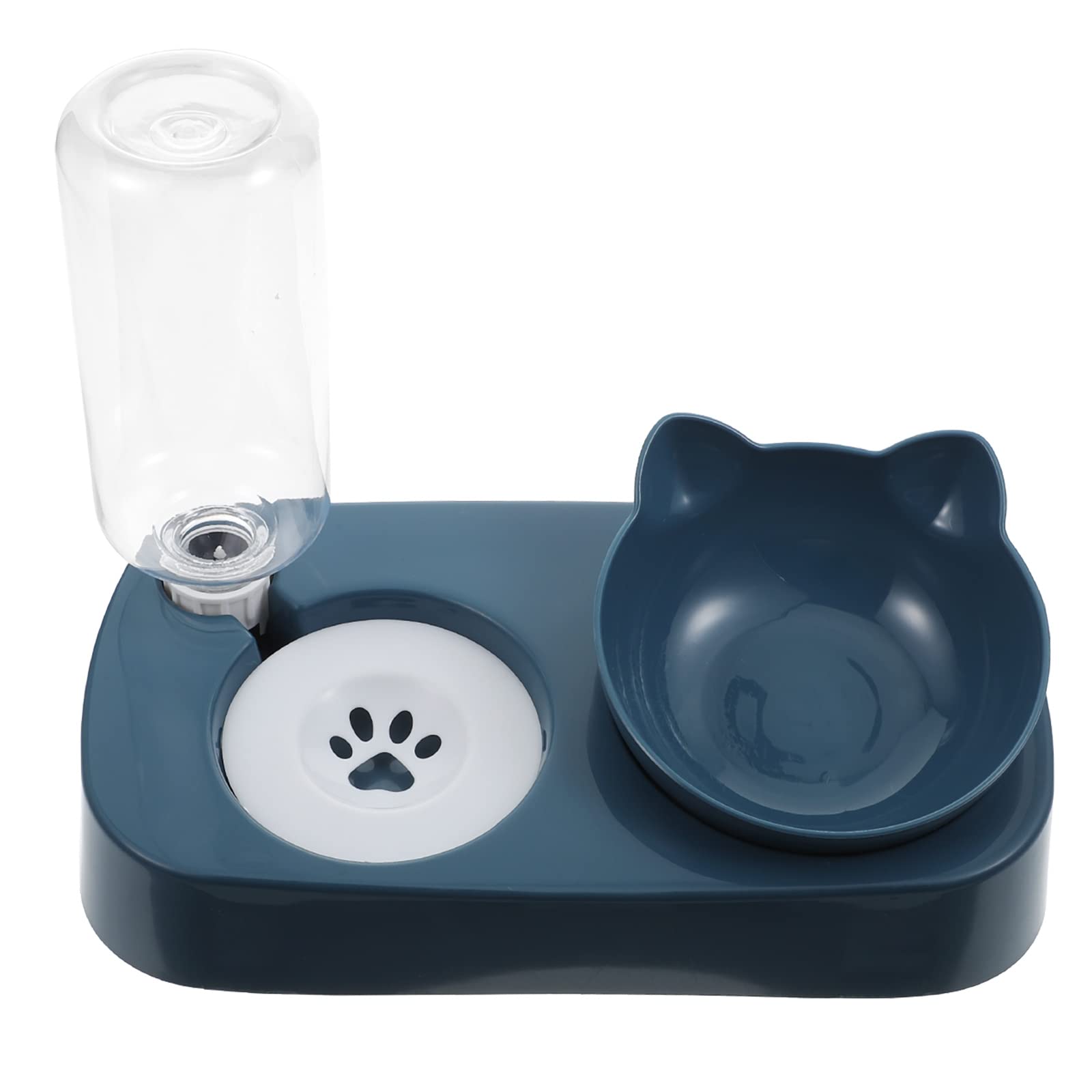 Blue Pet Water Dispenser with Bowl