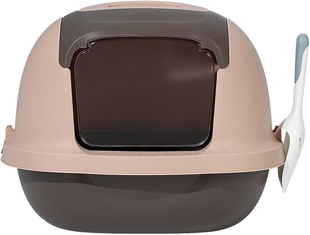 Litter Box Cat Litter Box Dome Drawer Design Litter Box with Scoop Enclosed Large Kitty Litter Box