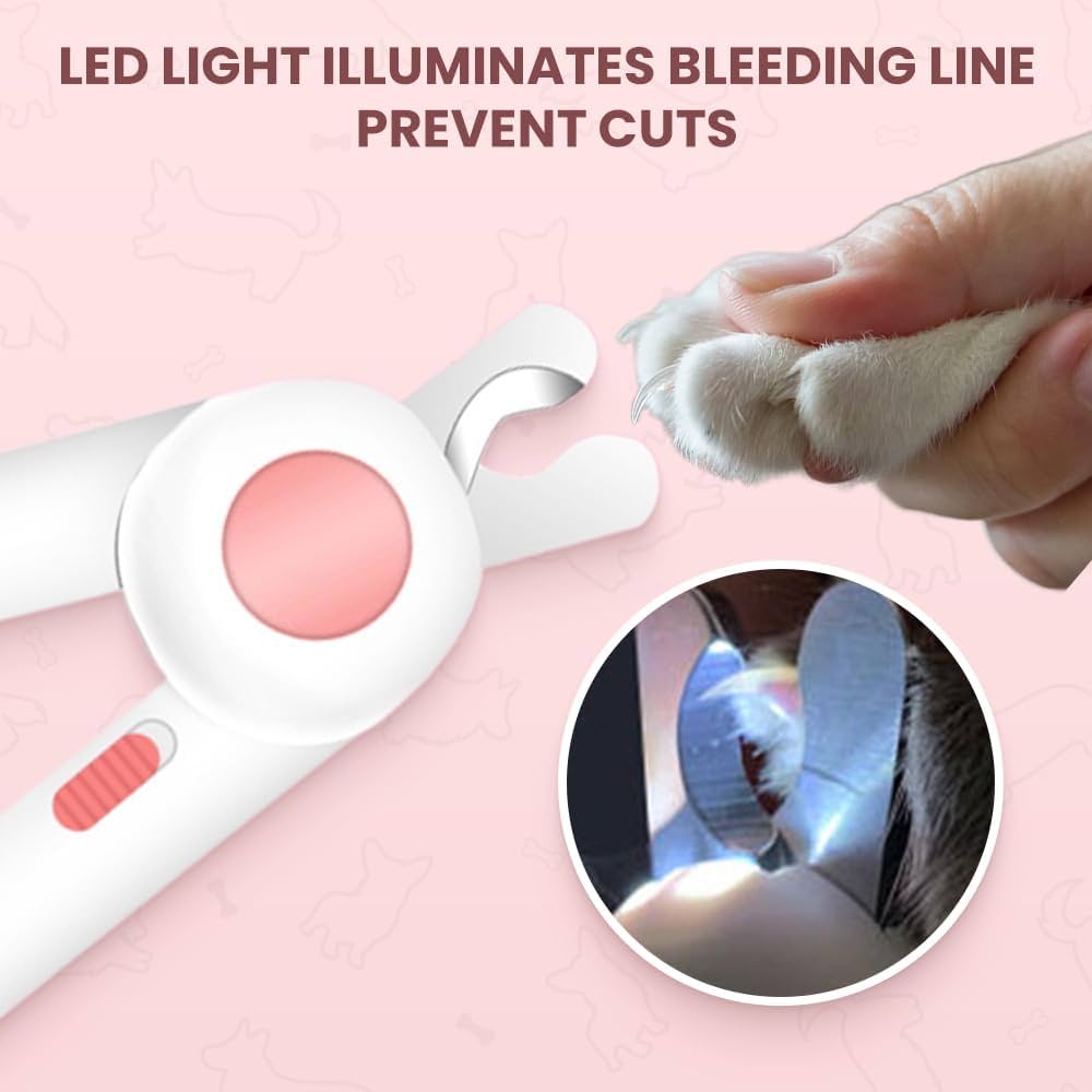 Pet Gravity Pet Nail Clipper with LED Light (15x4.3x2cm)