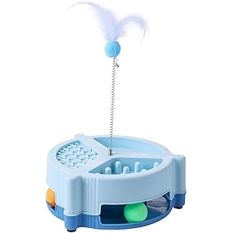 Petbroo Repel Blue Buster Interactive Cat Toy with Balls, Bells & Feathers 1 pcs