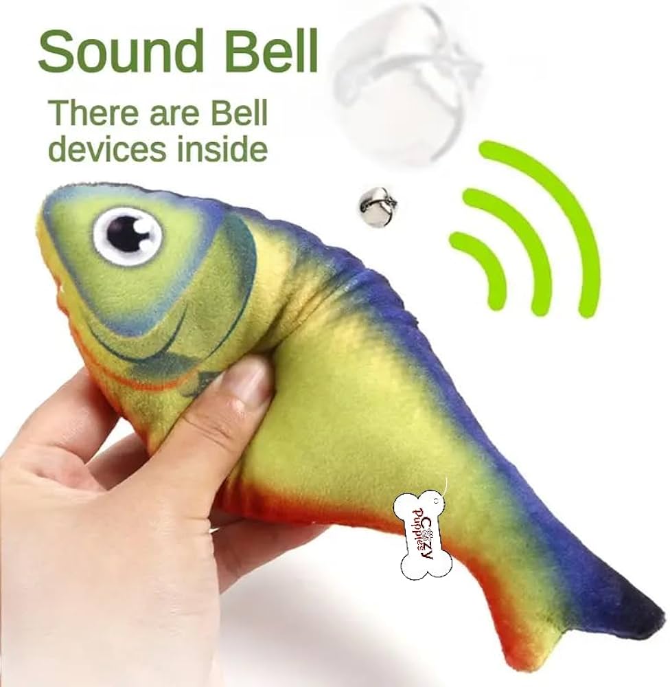 3pcs Plush Fish-Shaped Toy Scratch-Resistant and Bite-Resistant Catnip Squeak Cat Toy - Cat Squeaky Toys