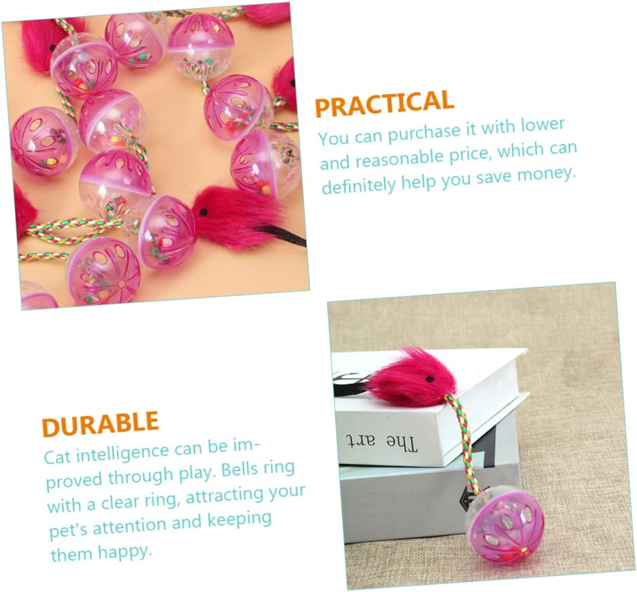 4pcs * With Plush Fish For Indoor Cat Kitten, Cats Interactive * Toys * And Active