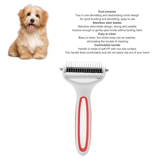 Grooming Tool Undercoat Rake for Dogs &amp; Cats