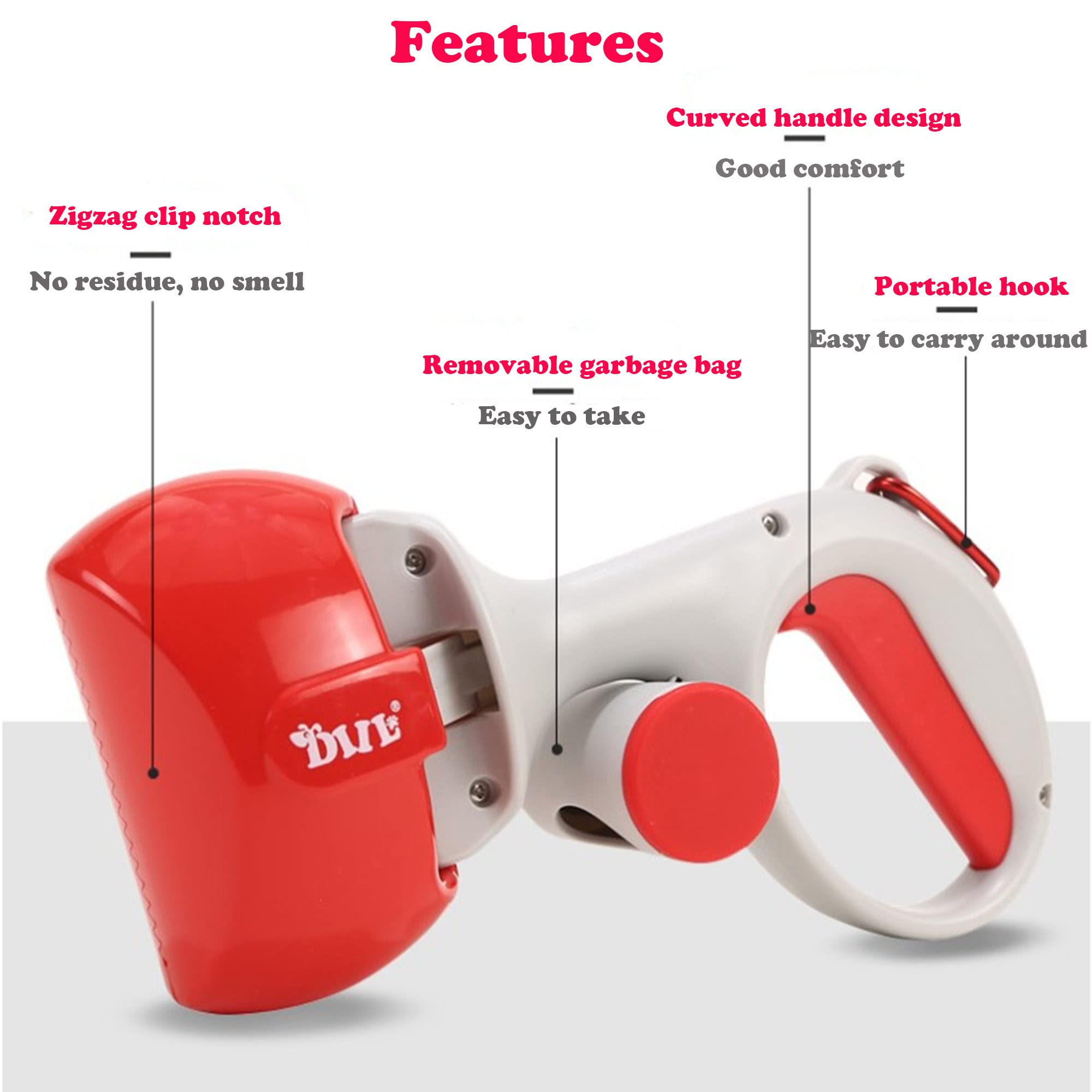 Pet Poop Picker Portable Dog Poop Picker With Trash Bag Using Pet Clip Toilet Trash Picker Pet Poop Bag
