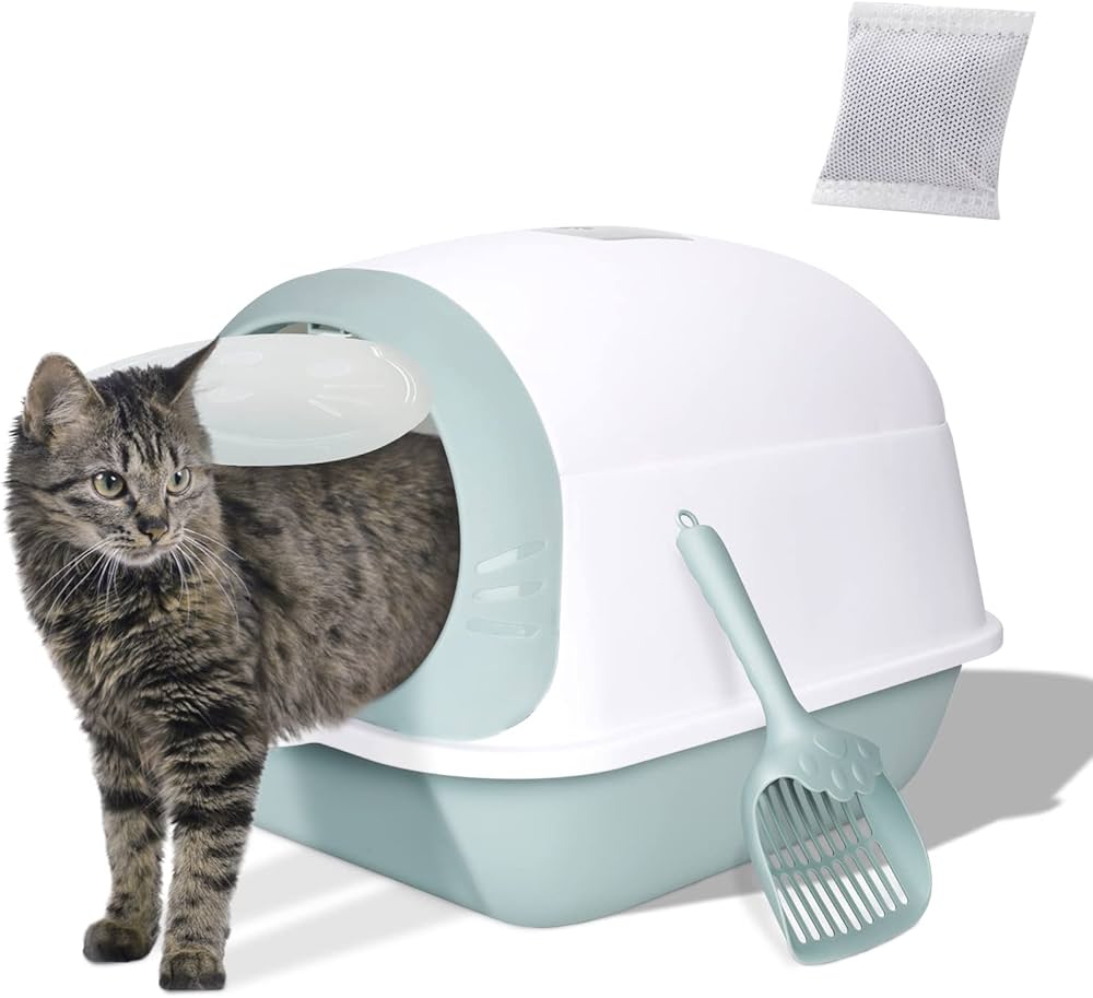 Cat Litter Box Closed Toilet Box with  Box Closed for Cats Modern and Distinctive Shape