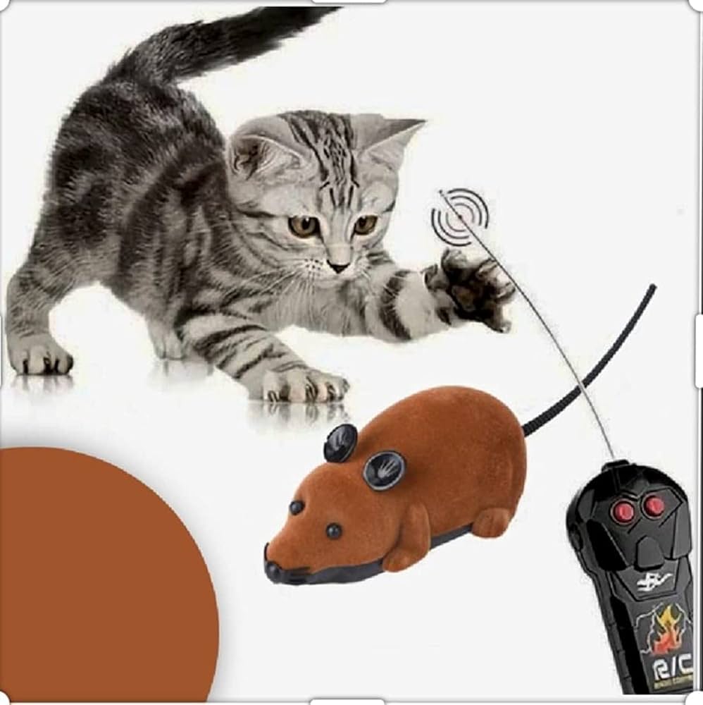 Remote Control Rat Mouse Toy for Cat Funny Wireless Rotation Mouse Electronic Rat Mice Toy