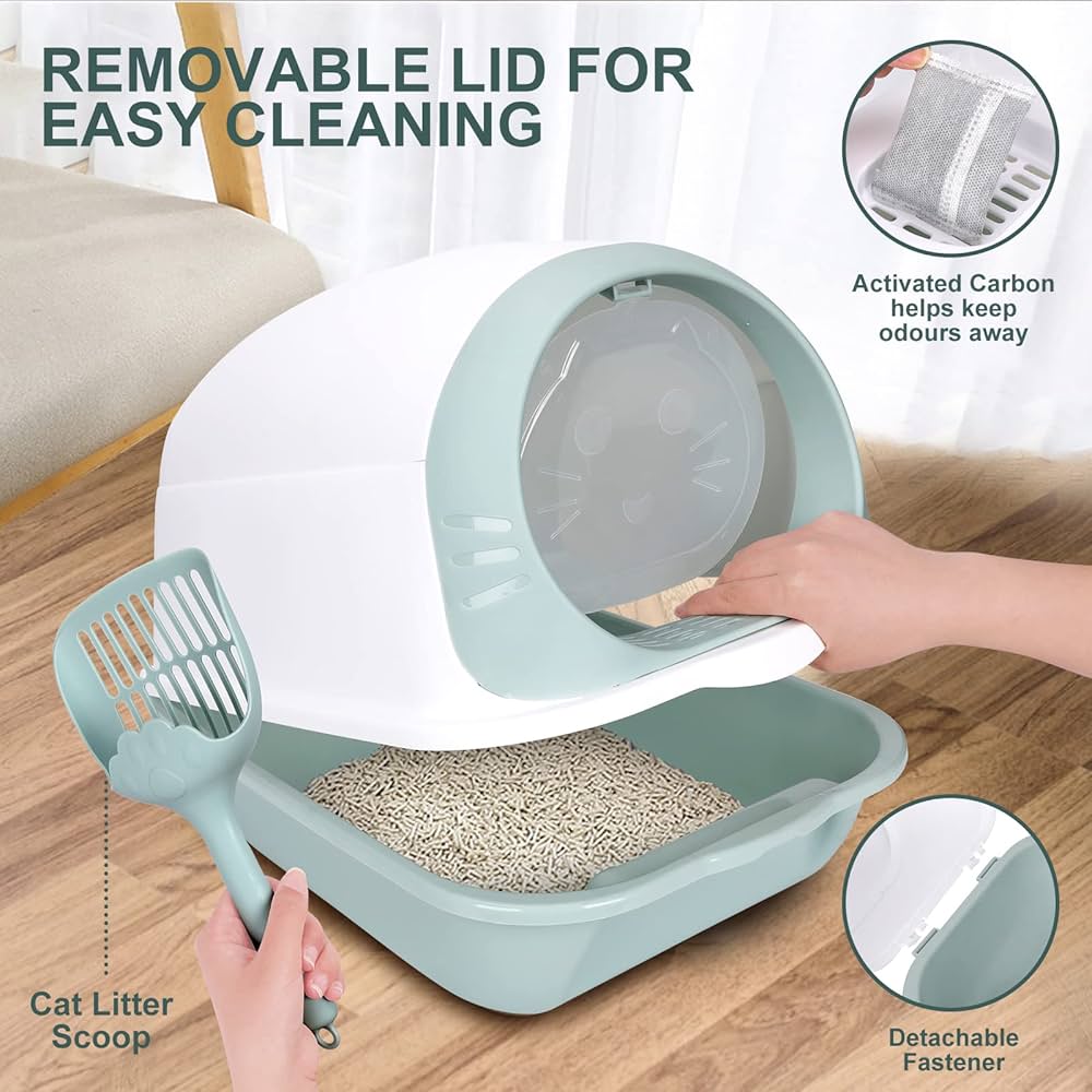 Cat Litter Box Closed Toilet Box with  Box Closed for Cats Modern and Distinctive Shape