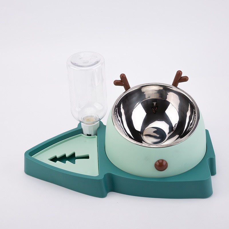 Multicolored Pet Bowl with Water Dispenser