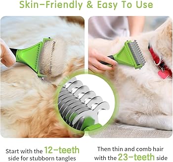 Grooming Tool Undercoat Rake for Dogs &amp; Cats