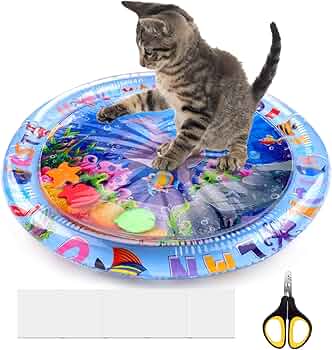 Pet Water Sensory Mat for Cats and Dogs Cat Water Play Mat siz 65cm*65cm