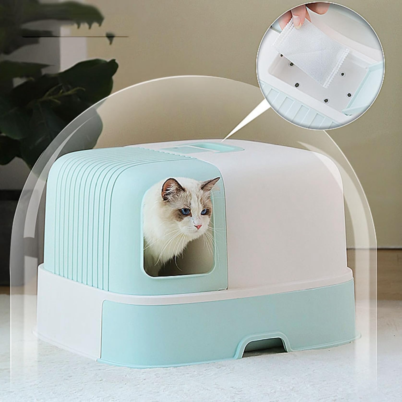 Cats Litter Box Removable Cats Litter Box Semi Closed