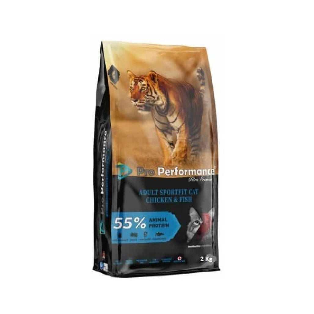 Pro Performance Ultra Premium Hypoallergenic Dry Food with Chicken & Fish for Adult Sportfit Cats2k