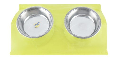 Pets Feeder Bowl Stainless Steel Double Bowl Pet Double Bowl Anti Collision and Anti Leakage Detection Pet Food Dog Bowl Cat Bowl