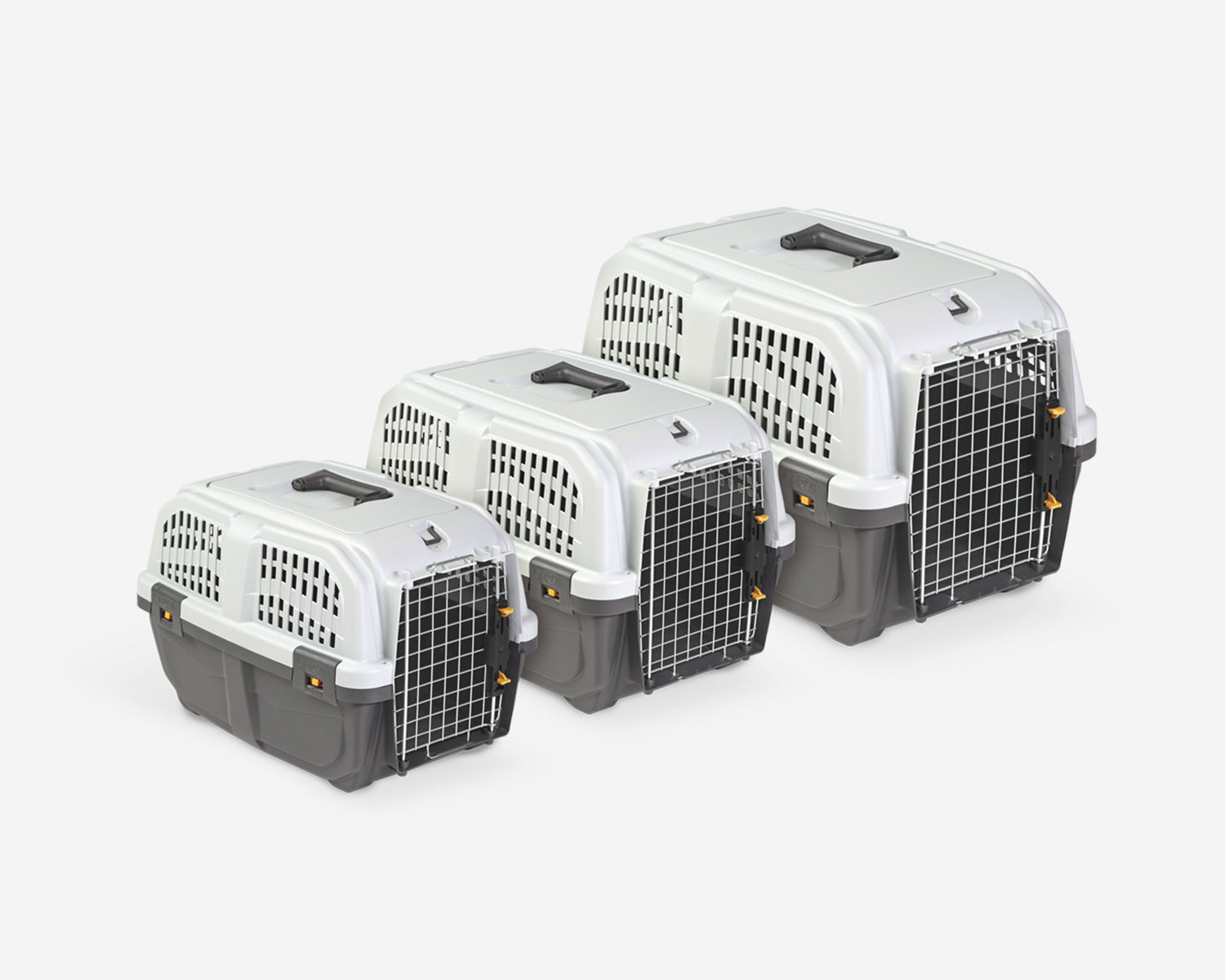 Skudo IATA 2 Black & Gray Pet Carrier Crate