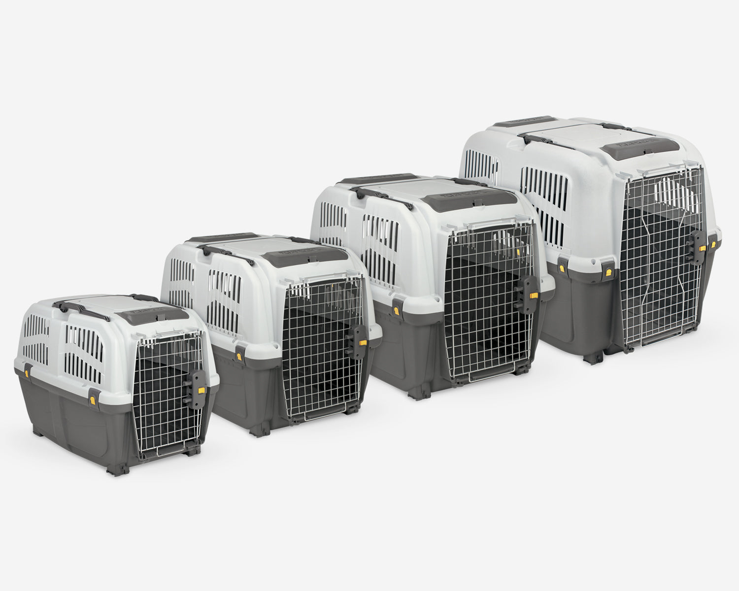 Skudo IATA 7 Gray & White Pet Carrier Crate