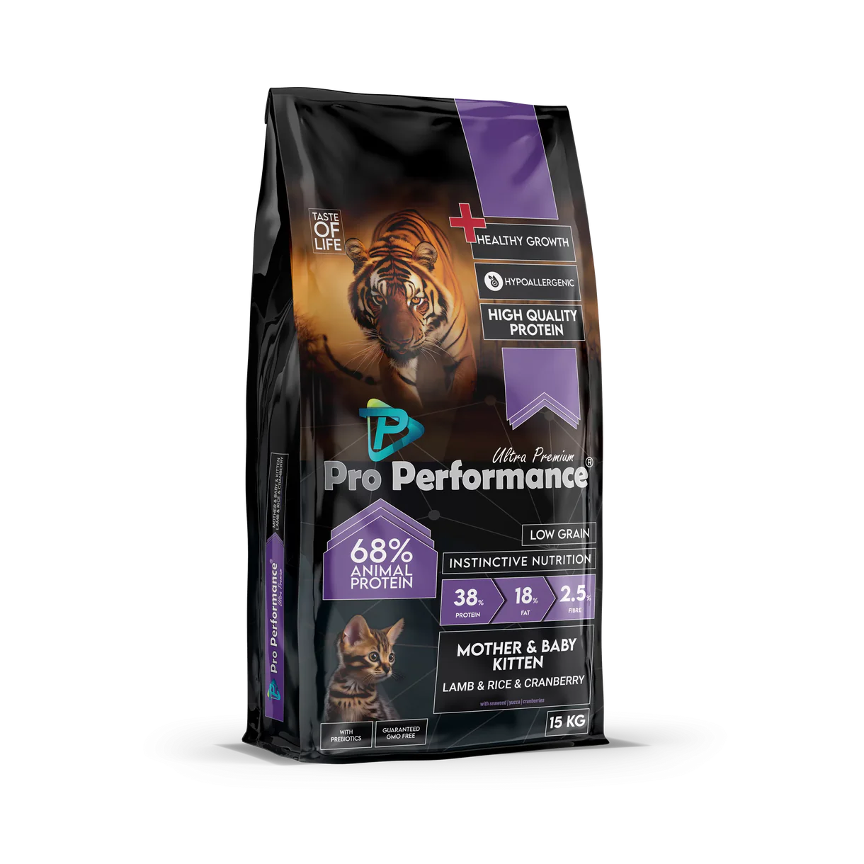 Pro Performance Ultra Premium Hypoallergenic Dry Food with Lamb, Rice & Cranberry for Kittens & Mother Cats 2k