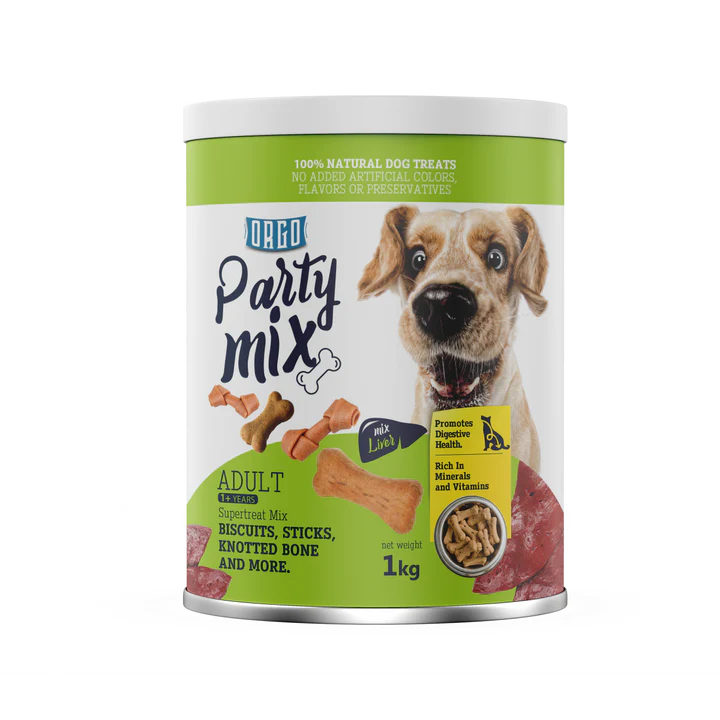Orgo Party Mix Super Treats with Liver for Adult Dogs (1+ Years) 1 k