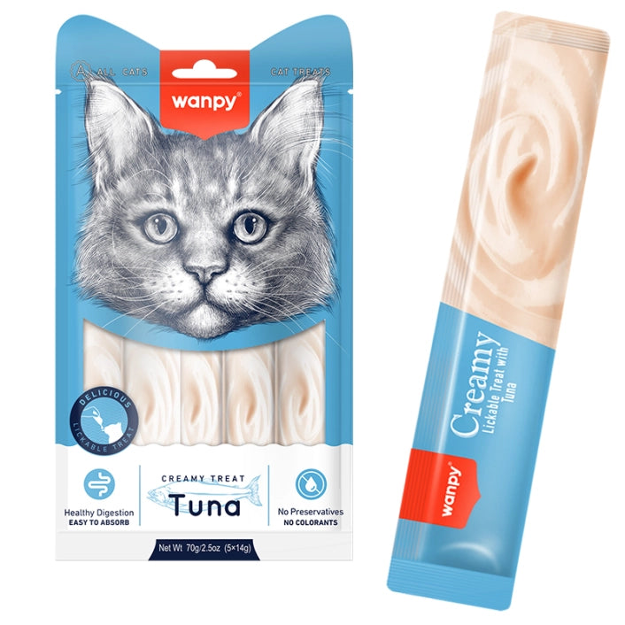 Wanpy Creamy Tuna Cat Treats 5 x 14 gr