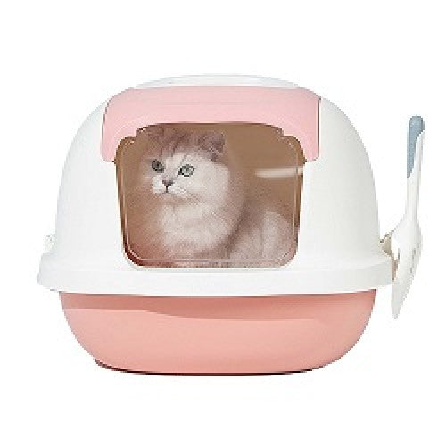 Litter Box Cat Litter Box Dome Drawer Design Litter Box with Scoop Enclosed Large Kitty Litter Box