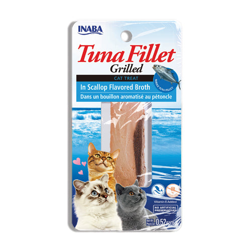 Inaba Grilled Tuna Fillet Cat Treat Filled in Scallop Flavored Broth 15 gr