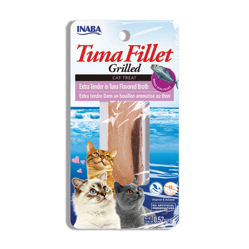 Inaba Grilled Tuna Fillet Cat Treats in Tuna Flavored Broth 15 gr