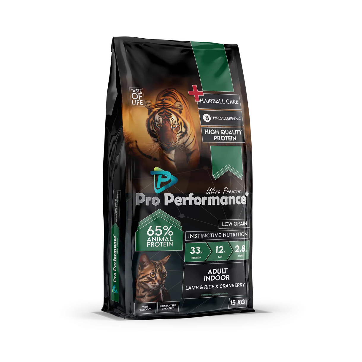 Pro Performance Ultra Premium Hypoallergenic Dry Food with Lamb, Rice & Cranberry for Indoor Adult Cats 2 kg