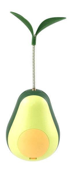 Yellow & Green Avocado Shaped Cat Tumbler Treat Dispensing Toy (105x79x79mm) 1 pcs