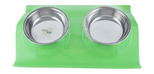 Pets Feeder Bowl Stainless Steel Double Bowl Pet Double Bowl Anti Collision and Anti Leakage Detection Pet Food Dog Bowl Cat Bowl