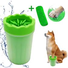 Dog Grooming Foot/Paw Washing Cup, Pet Paw Cleaner, Portable Dog Washer with Feet Soft Silicone Bristles