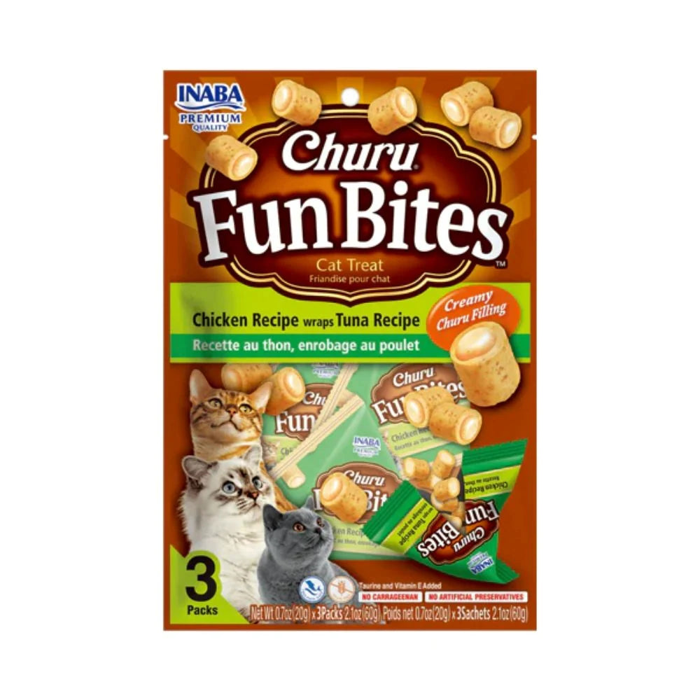 Inaba Churu Fun Bites Chicken & Tuna Cat Treats 3 x 20 gr