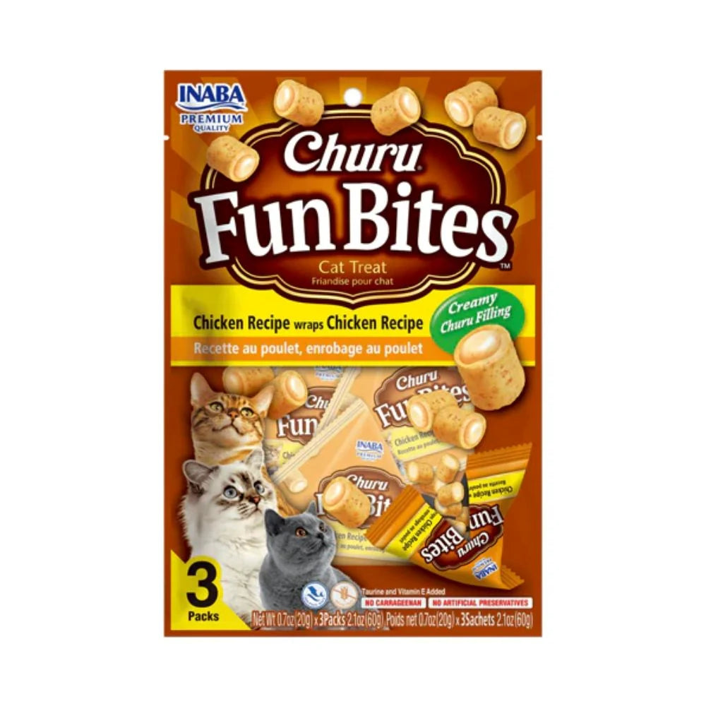 Inaba Churu Fun Bites Chicken Cat Treats 3 x 20 gr