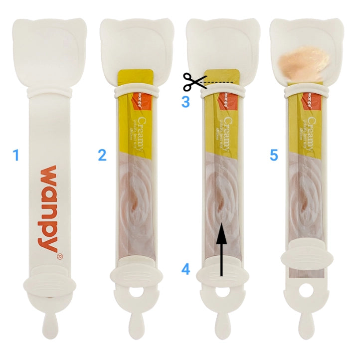 Wanpy Plastic Spoon for liquid treats 1PC