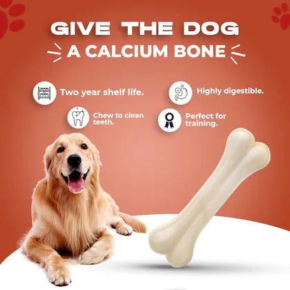 Nunbell White Rawhide Bones 1 pcs 27cm