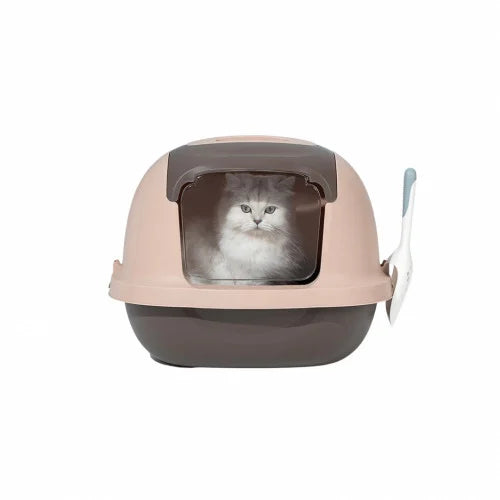 Litter Box Cat Litter Box Dome Drawer Design Litter Box with Scoop Enclosed Large Kitty Litter Box