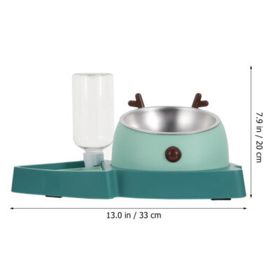 Multicolored Pet Bowl with Water Dispenser